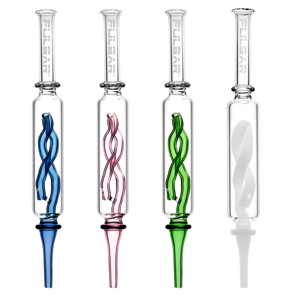 Pulsar Glass Inner Twist Perc Vapor Vesel - 8.5"/Colors Vary - Smoke N’ Poke