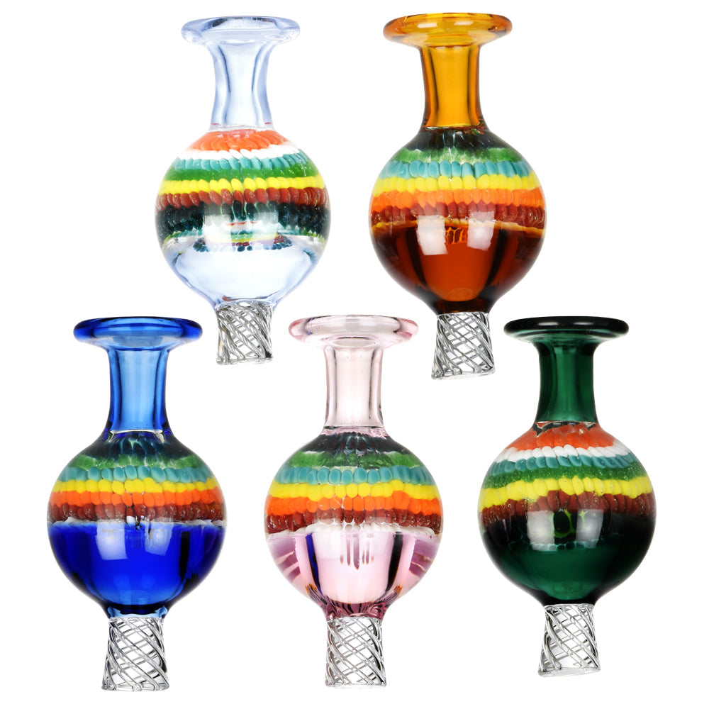 Dot Rainbow Multi-Directional Ball Carb Cap- 28mm/Colors Vary - Smoke N’ Poke