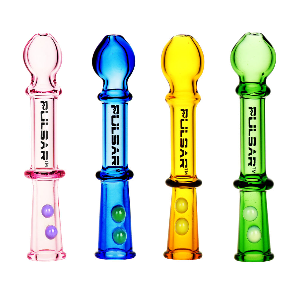 Pulsar Glass Blunt/Portajuntas con canicas- 3.5"/Los colores varían