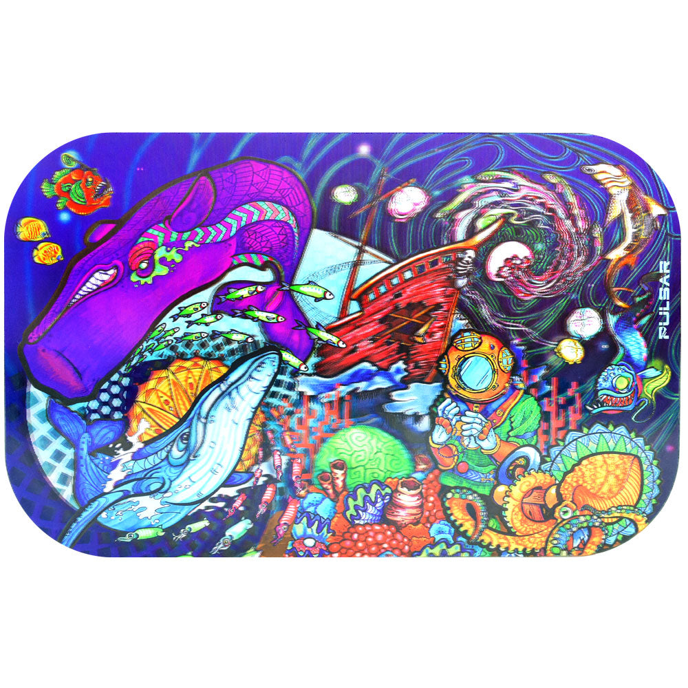 Pulsar Magnetic 3D Tray Lid | Psychedelic Ocean - Smoke N’ Poke