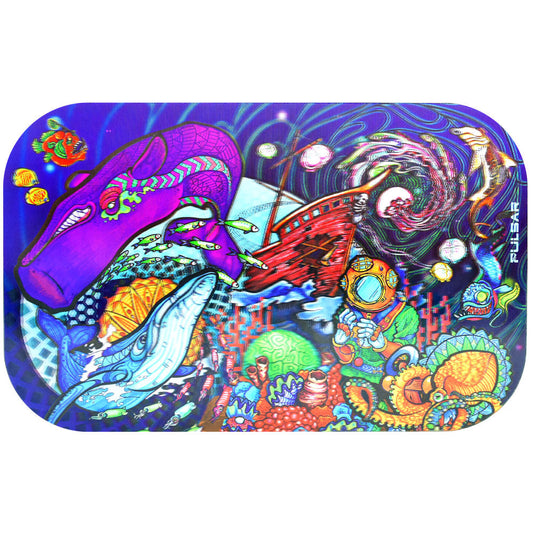 Pulsar Magnetic 3D Tray Lid | Psychedelic Ocean - Smoke N’ Poke