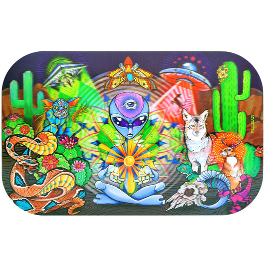 Pulsar Magnetic 3D Tray Lid | Psychedelic Desert - Smoke N’ Poke