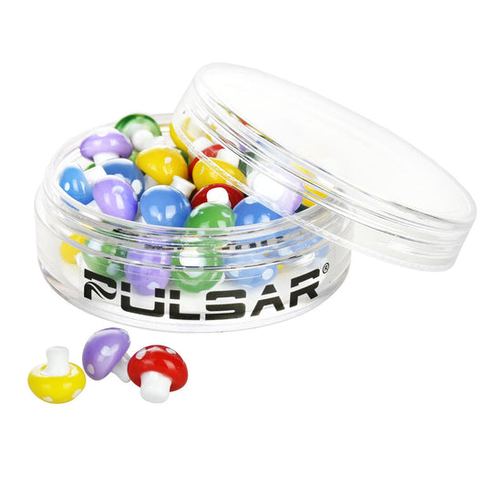 50PC SET - Pulsar Banger Insert Beads - Mushrooms / Assorted - Smoke N’ Poke