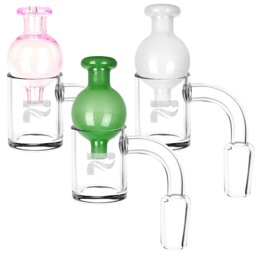 Pulsar Quartz Banger & Ball Carb Cap Set- 14mm M/Colors Vary - Smoke N’ Poke