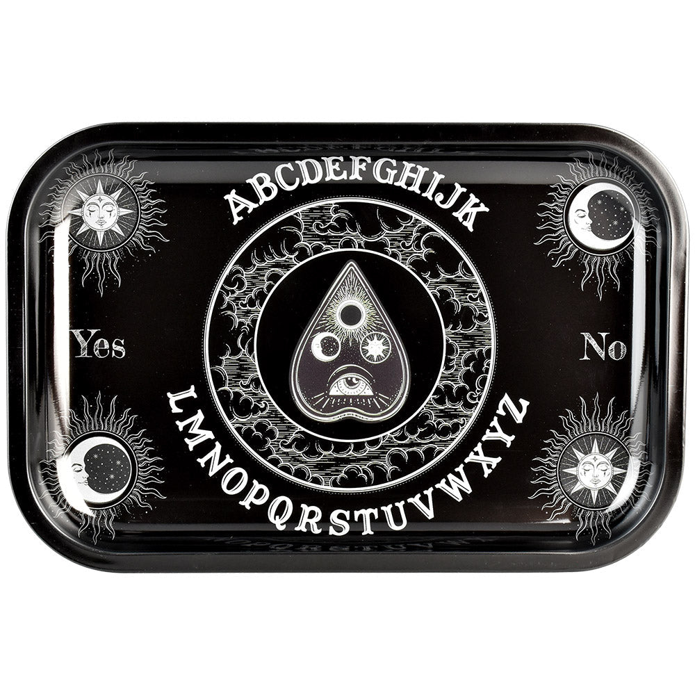 Ouija Board Metal Rolling Tray - 11.25" x 7.5" - Smoke N’ Poke