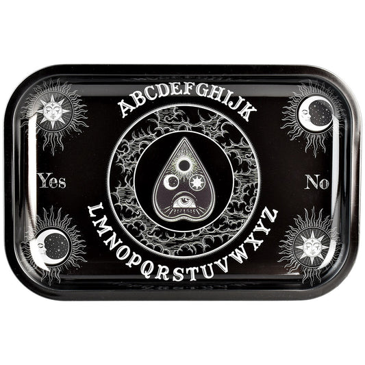 Ouija Board Metal Rolling Tray - 11.25" x 7.5" - Smoke N’ Poke