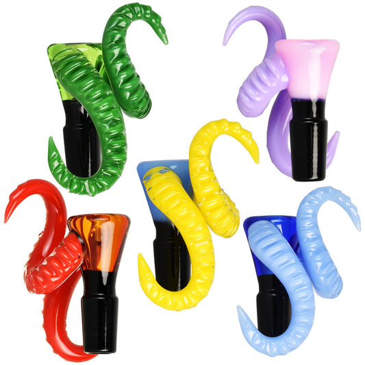 5PC BUNDLE - Demonic Horns Herb Slide - 14mm M/Assorted Colors - Smoke N’ Poke