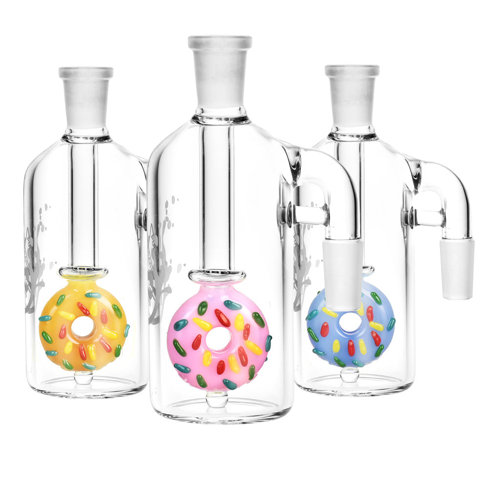 Pulsar Donut Perc Ash Catcher - 14mm M / 45D / Colors Vary - Smoke N’ Poke