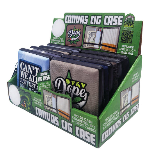 8PC DISPLAY - Smokezilla Canvas Cig Case - King Size