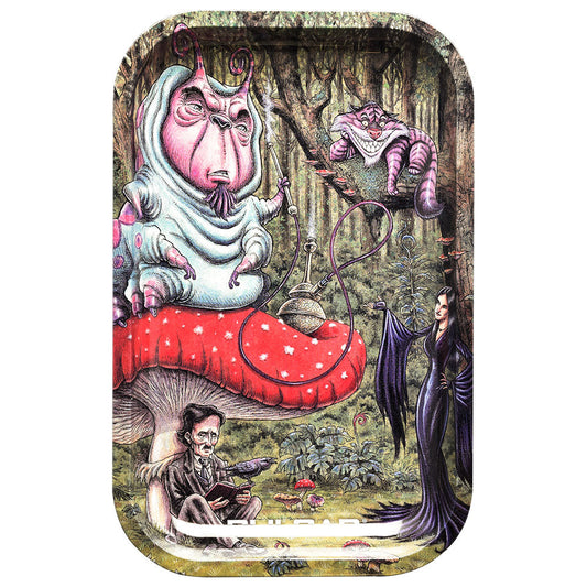 Pulsar Metal Rolling Tray - 11"x7"/Malice in Wonderland - Smoke N’ Poke