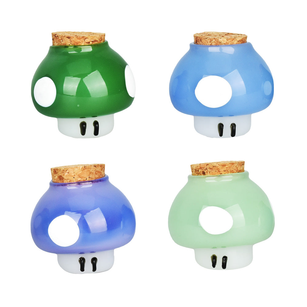 Shroom Character Stash Jar - 2"/Colors Vary - Smoke N’ Poke