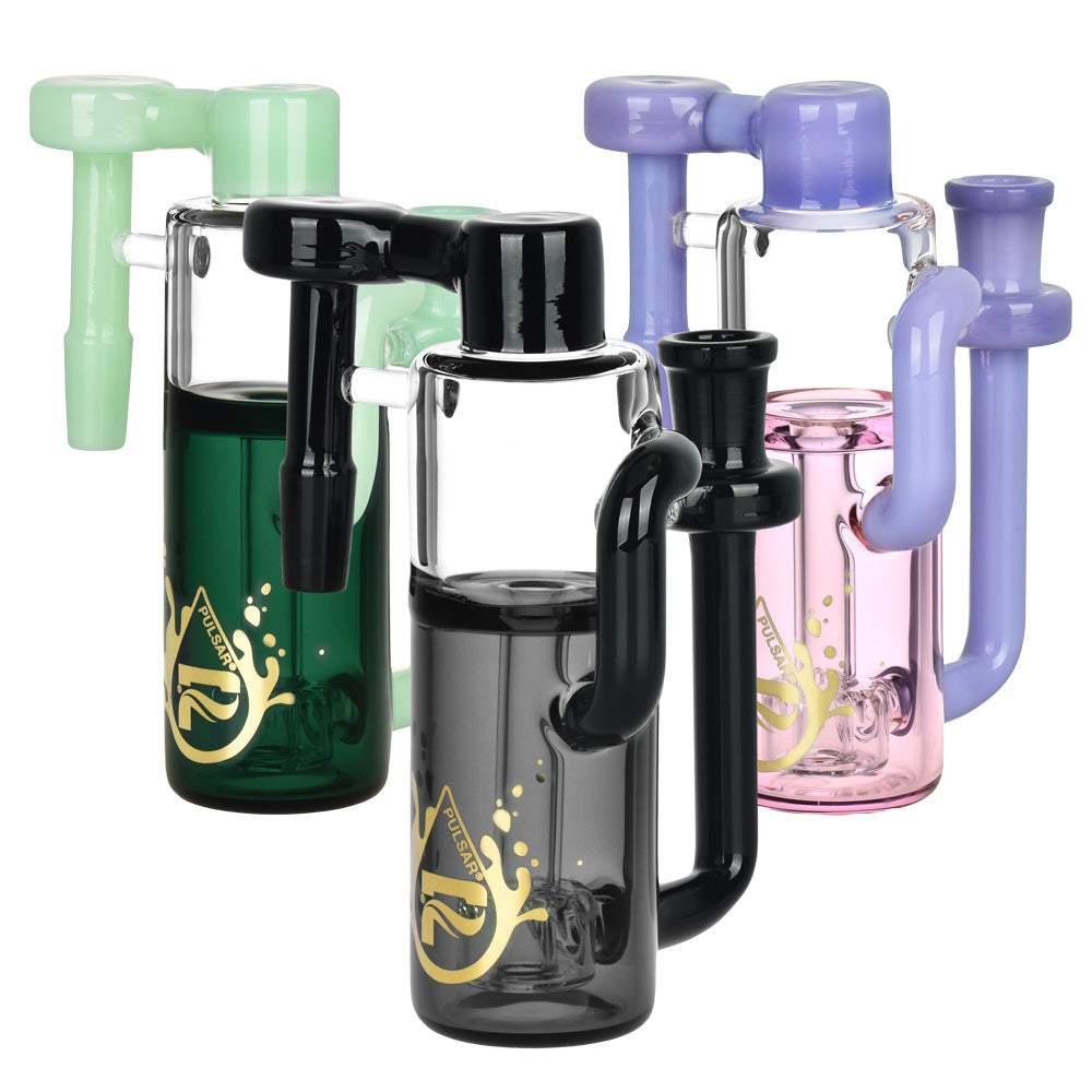 Pulsar Pipeline Recycler Ash Catcher | 14mm | Colors Vary - Smoke N’ Poke