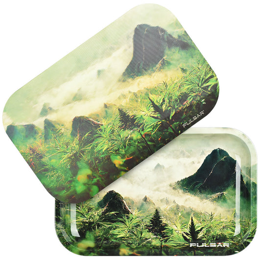 Pulsar Metal Rolling Tray w/ 3D Lid - 11"x7"/Sacred Valley - Smoke N’ Poke