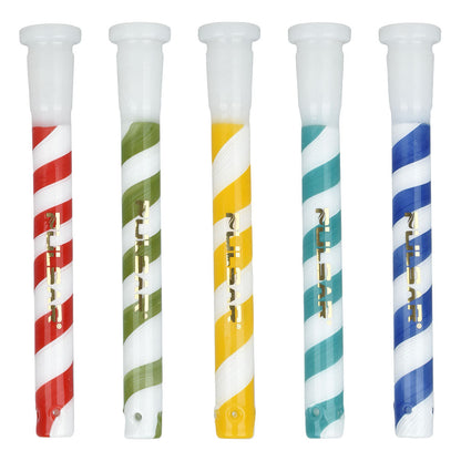 Pulsar Candy Stripe Downstem | 14mm | Asst Colors | 5pc Set - Smoke N’ Poke