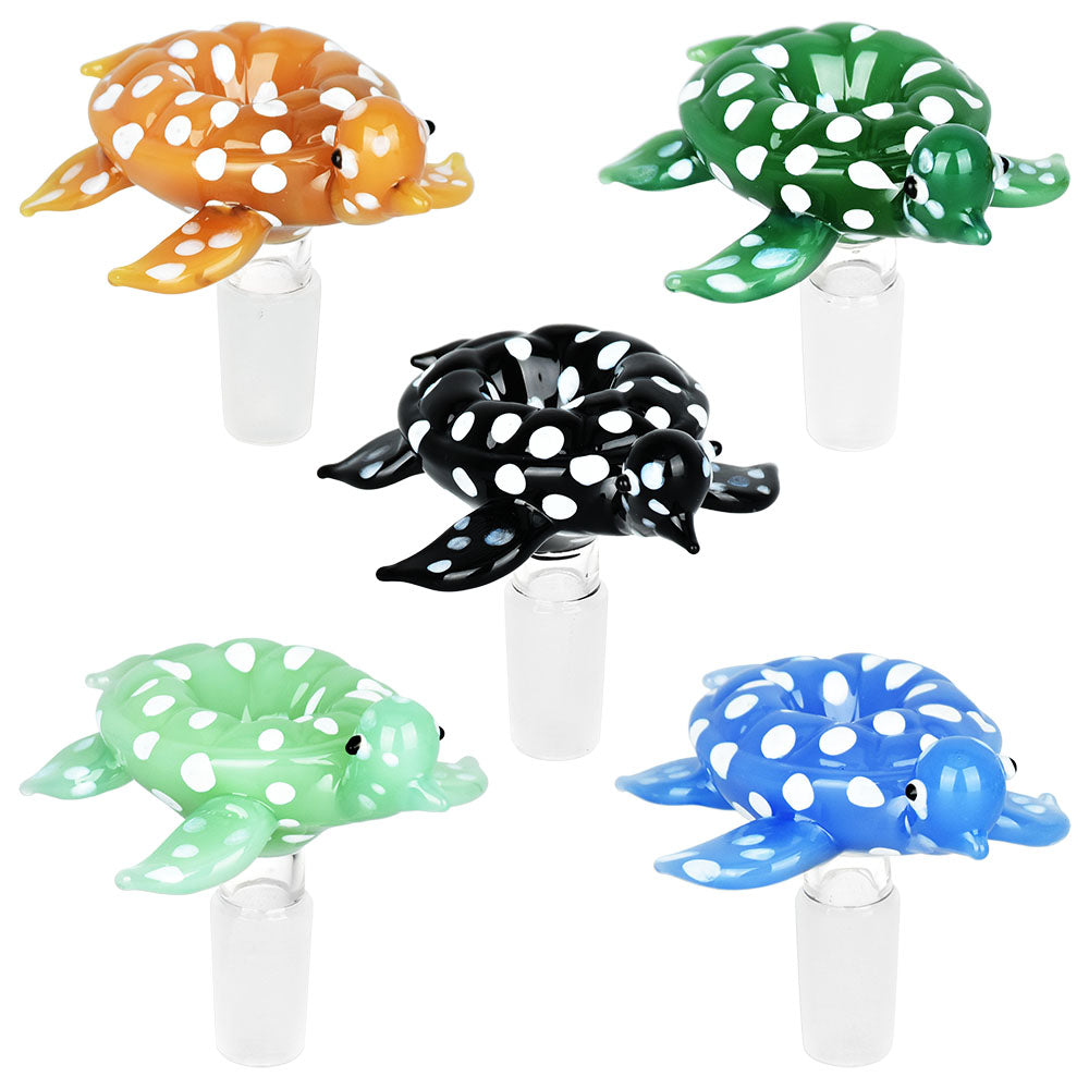 5PC SET - Sea Turtle Herb Slide - 14mm M / Assorted Colors - Smoke N’ Poke