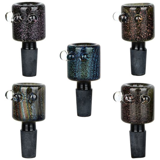 Paquete de 5 piezas - Portaobjetos de vidrio para hierbas Sparkle Darkle - 14 mm M / Colores surtidos