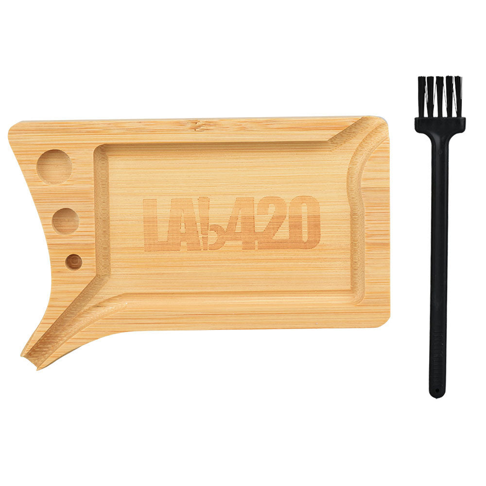 LAb420 Portable Rolling Tray w/ Tray Brush - 5" x 3.5" - Smoke N’ Poke