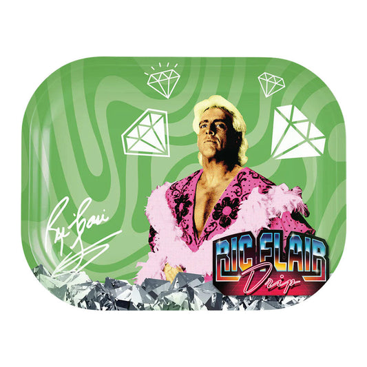 Ric Flair Drip Metal Rolling Tray | Pink Boa Diamond Sky - Smoke N’ Poke