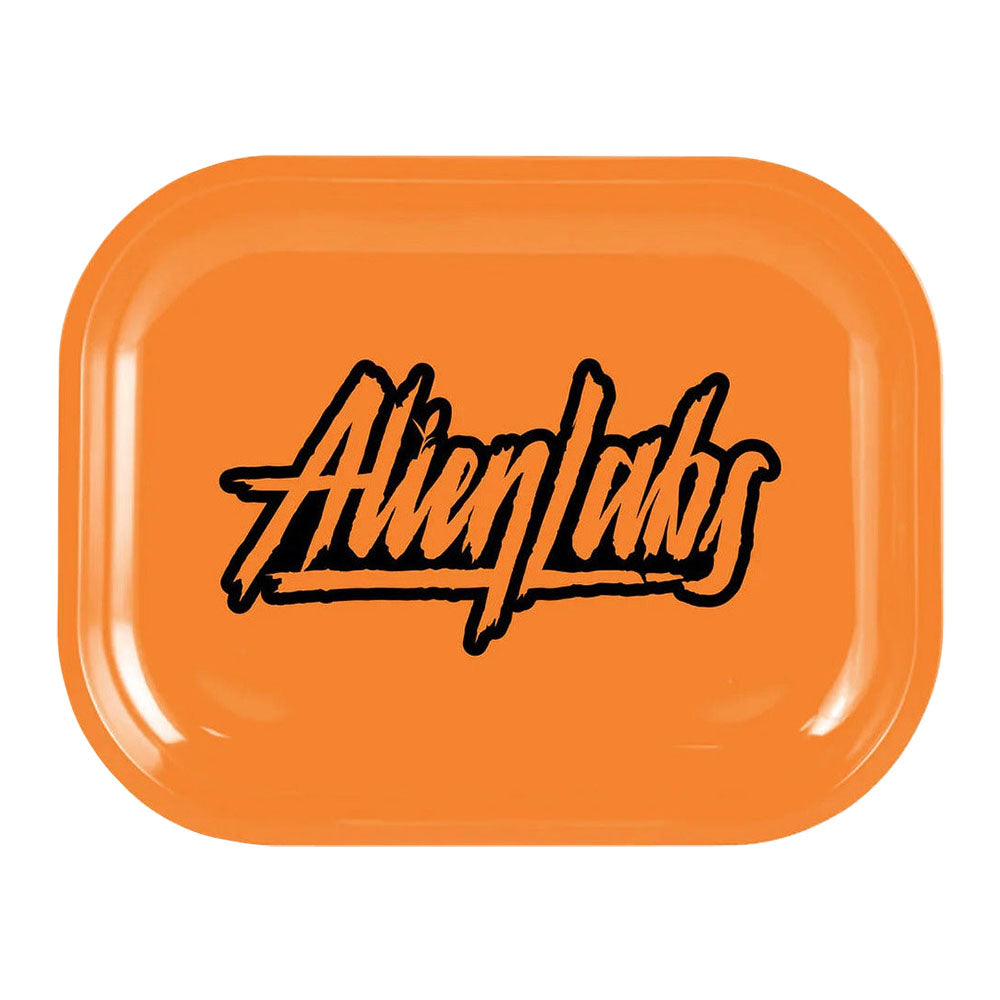 Alien Labs Metal Rolling Tray | Orange Logo - Smoke N’ Poke