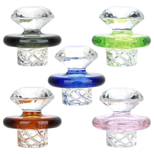 5PC BAG - Diamond Vortex Carb Cap - 33mm / Assorted Colors - Smoke N’ Poke