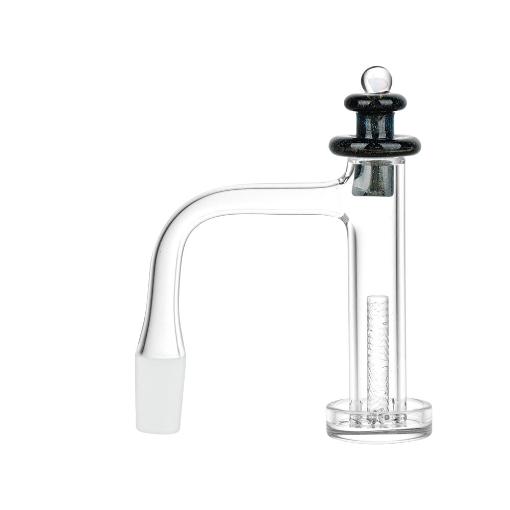 Long Quartz Banger w/ Dichro Cap and Pillar - 14mm M / 90D