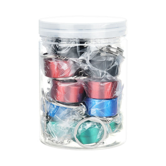 20PC Jar - Keychain Grinder - 1.25" / Assorted Colors - Smoke N’ Poke