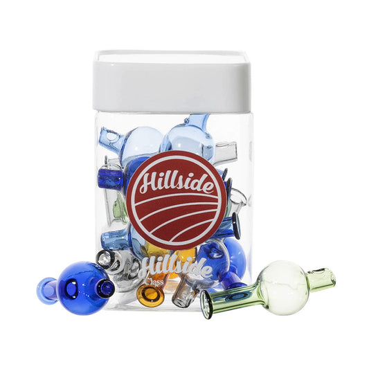 12PC JAR - Hillside Glass Bubble Carb Caps - 22mm / Asst Colors - Smoke N’ Poke