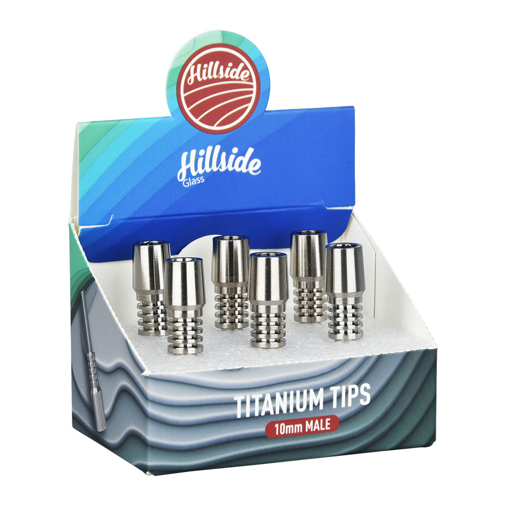 6PC DISPLAY - Hillside Titanium DabTips - 1.5" / 10mm M - Smoke N’ Poke