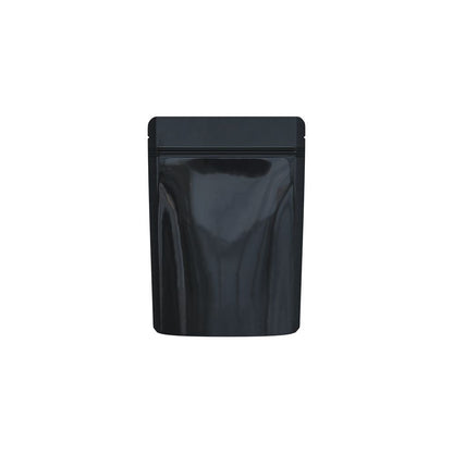 Cannaline Smell Proof Mylar Bags | Black Glossy Solid | 50pc Set