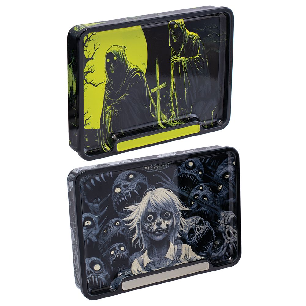 6CT BOX - Fujima Rolling Tray Stash Box - Horror Assortment / 8"x5.75"