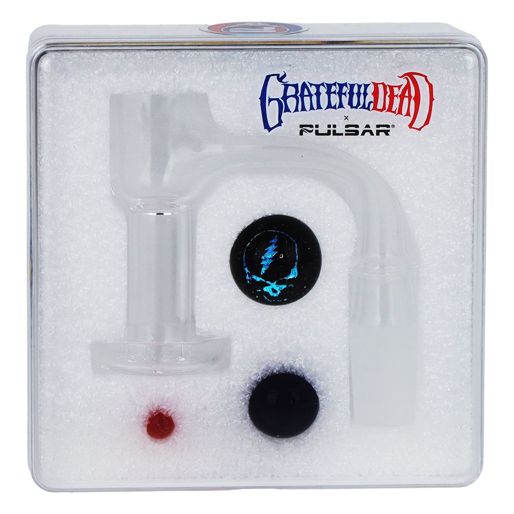 Grateful Dead x Pulsar Terp Slurper Quartz Banger & Marbles Set - 4pc / 14mm M