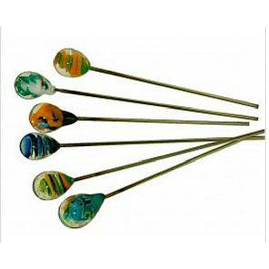 Glass Hairpin/Poker - 3.5" / Colors & Designs Vary - Smoke N’ Poke