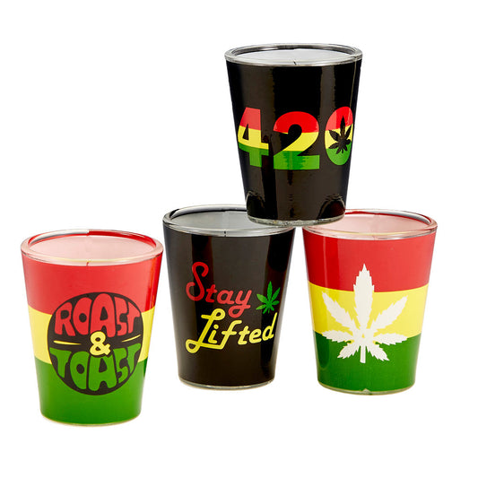 Rasta Theme Shot Glass Set - Smoke N’ Poke