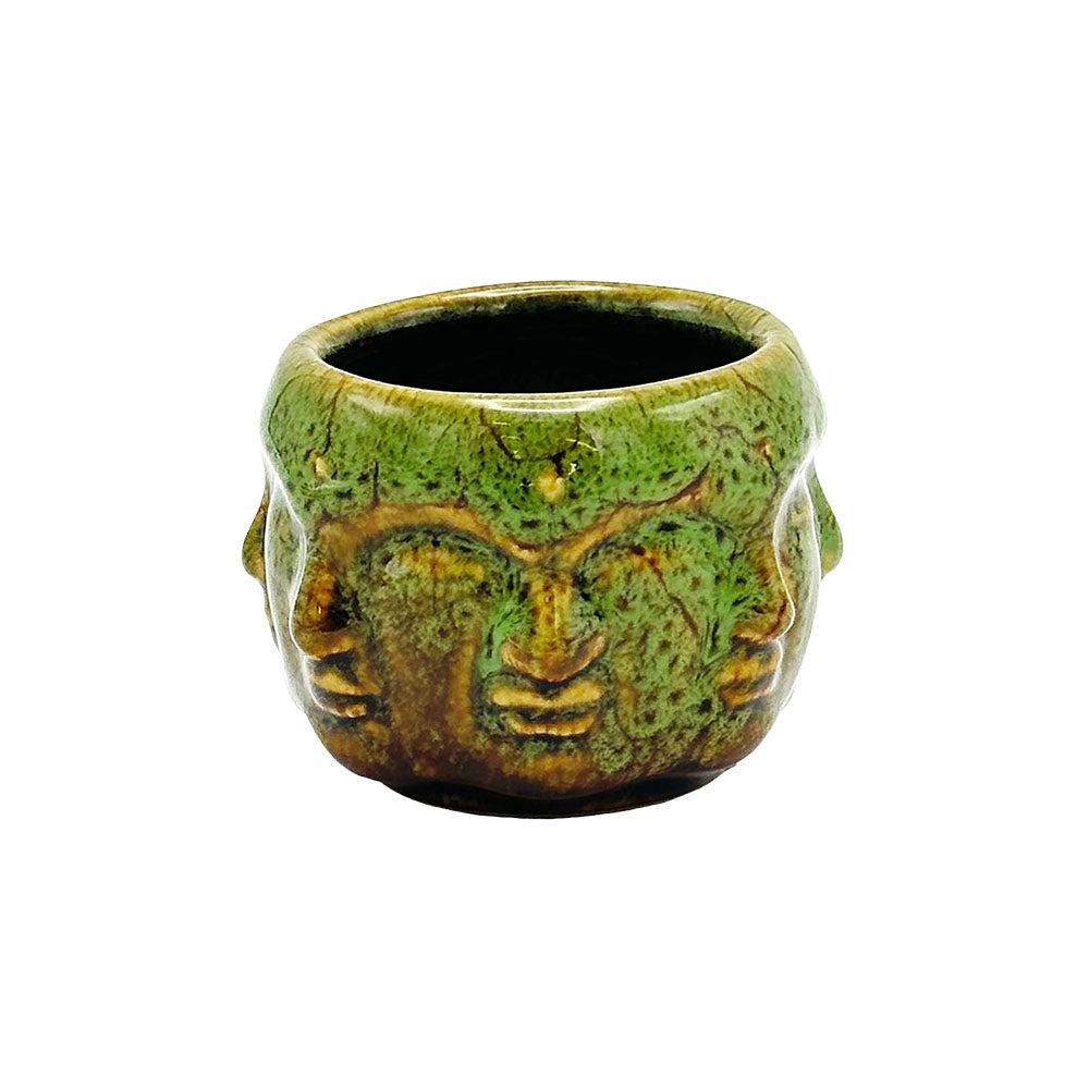 Buddha Faces Ceramic Shot Glass - 4oz - Smoke N’ Poke