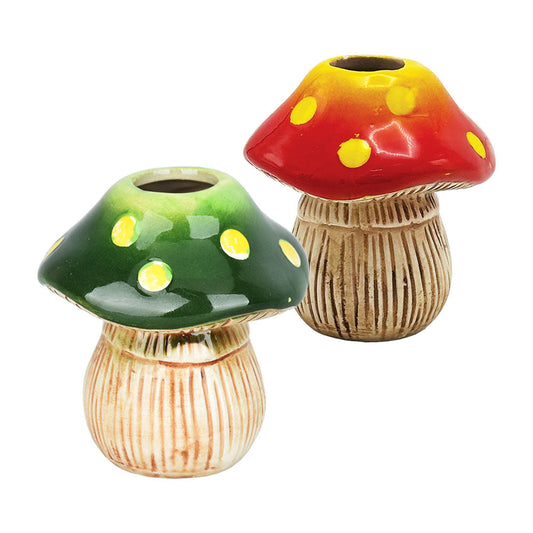 Colorful Mushroom Ceramic Shot Glass - 2oz / Colors Vary - Smoke N’ Poke