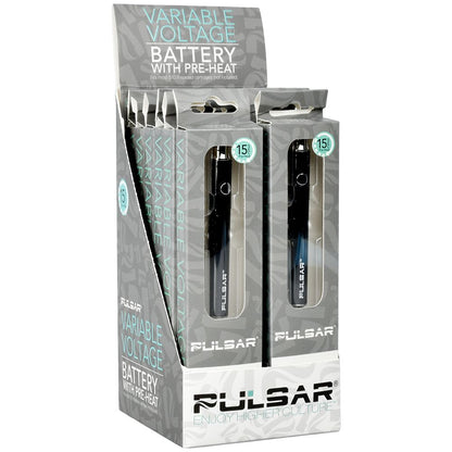 Pulsar Variable Voltage Battery w/ Preheat | 350mAh | 12ct Display