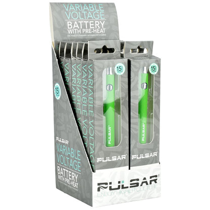 Pulsar Variable Voltage Battery w/ Preheat | 350mAh | 12ct Display