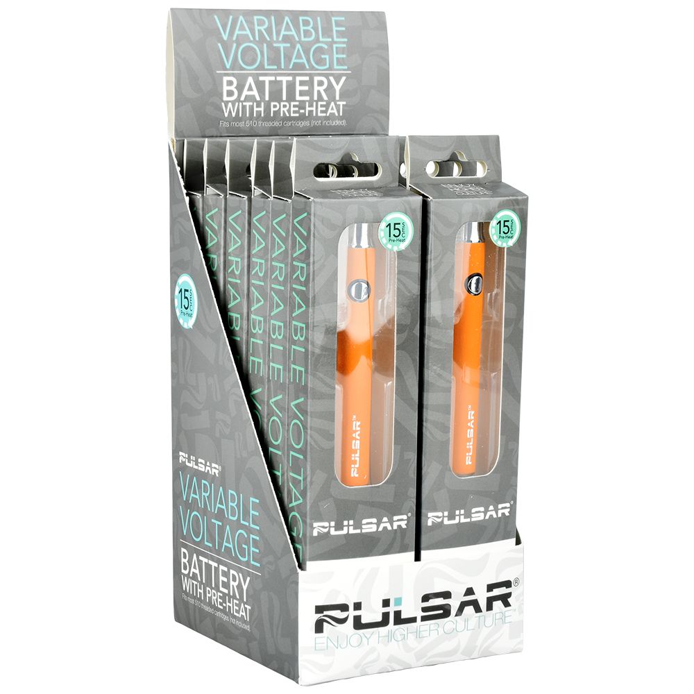 Pulsar Variable Voltage Battery w/ Preheat | 350mAh | 12ct Display