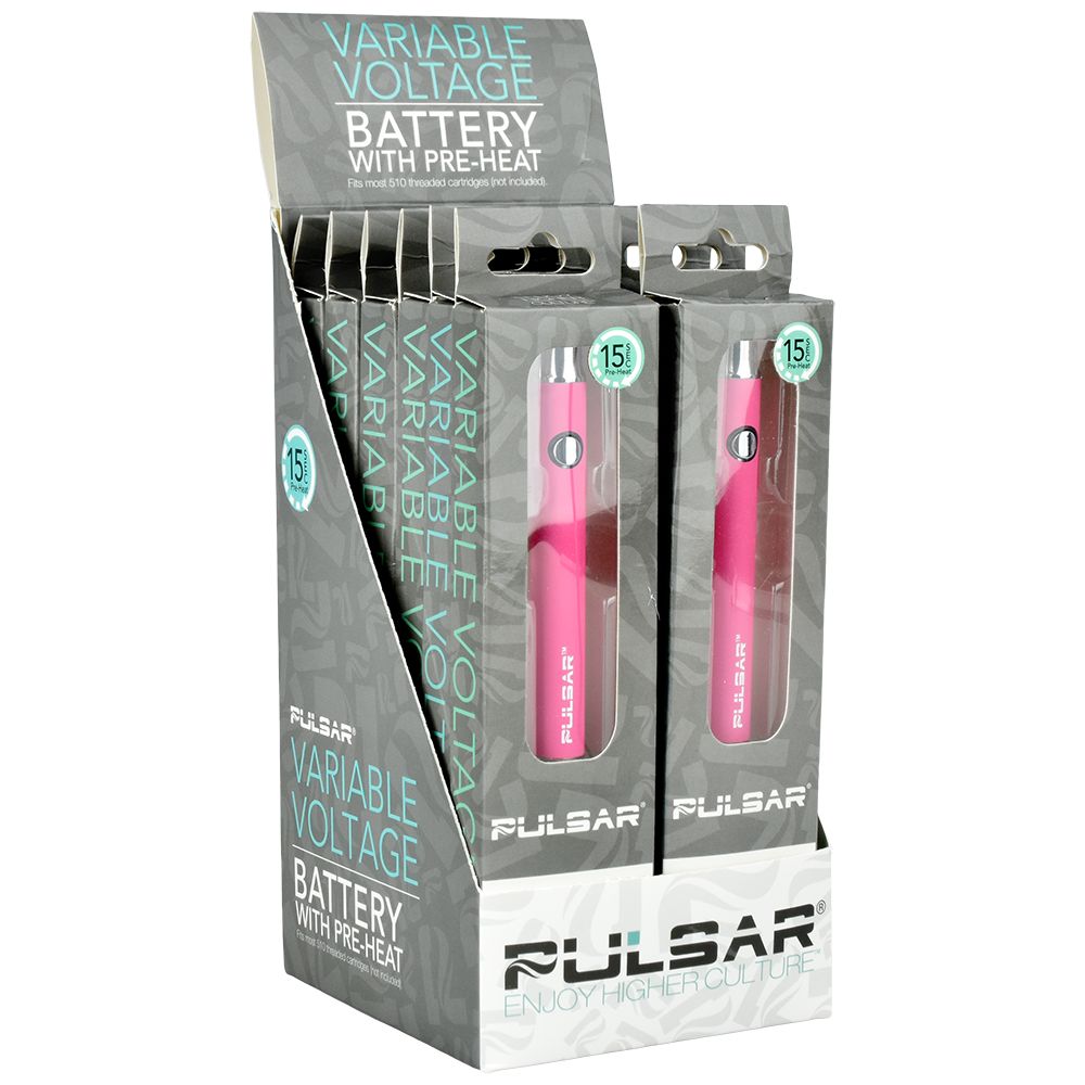 Batería de voltaje variable Pulsar con precalentamiento | 350 mAh | Pantalla de 12 quilates.