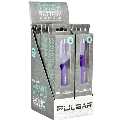 Pulsar Variable Voltage Battery w/ Preheat | 350mAh | 12ct Display