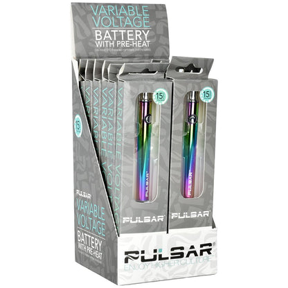 Batería de voltaje variable Pulsar con precalentamiento | 350 mAh | Pantalla de 12 quilates.