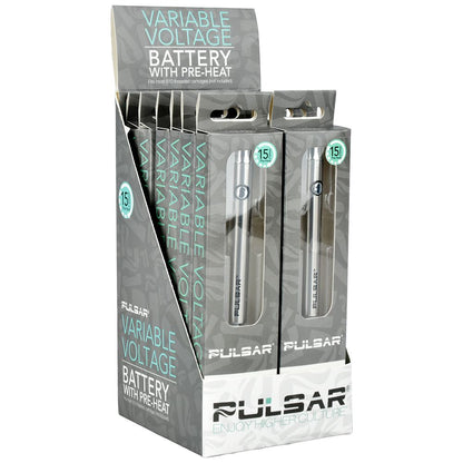 Pulsar Variable Voltage Battery w/ Preheat | 350mAh | 12ct Display