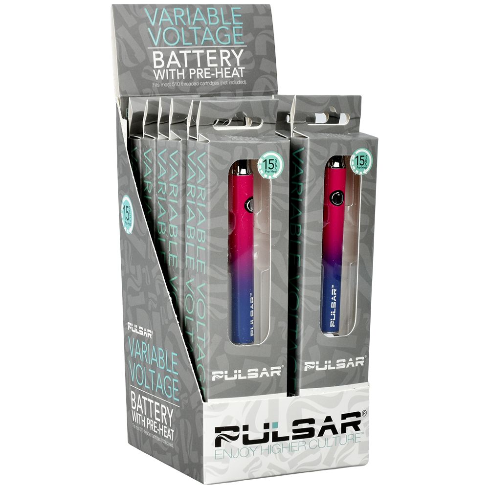 Pulsar Variable Voltage Battery w/ Preheat | 350mAh | 12ct Display