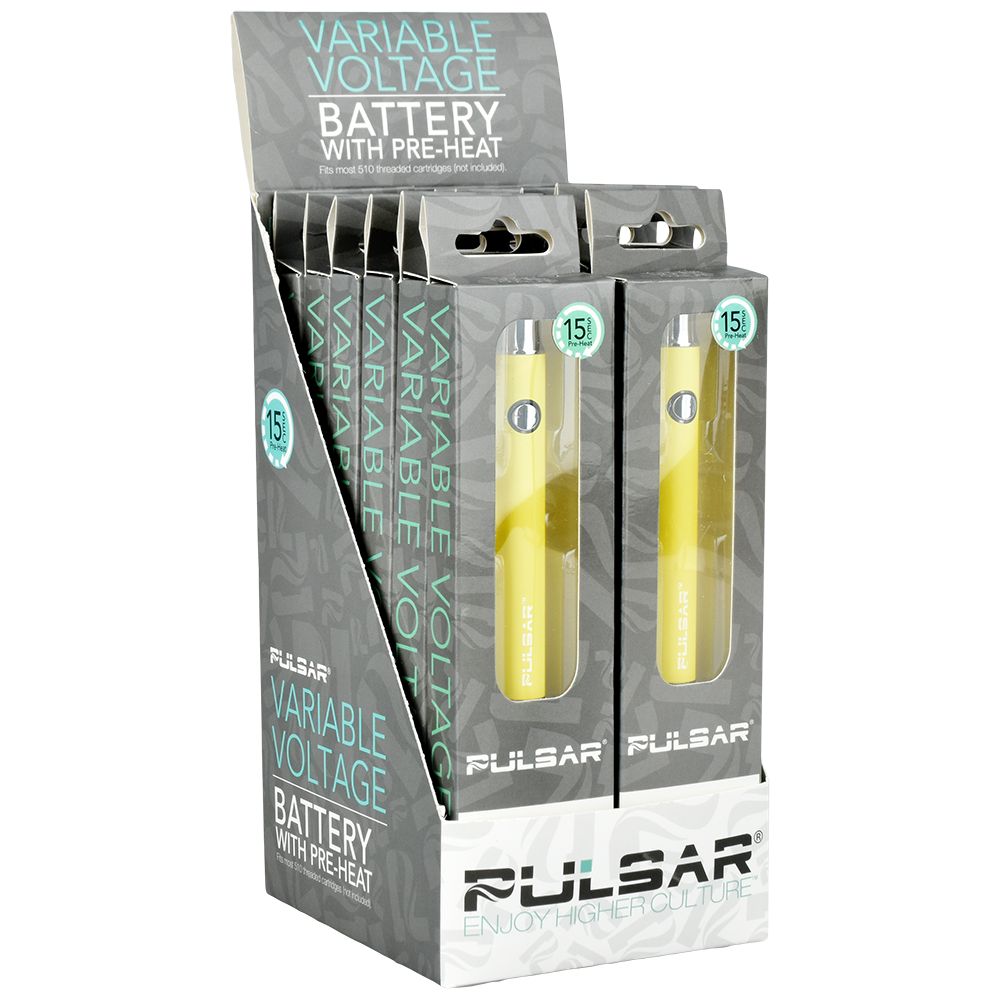 Pulsar Variable Voltage Battery w/ Preheat | 350mAh | 12ct Display