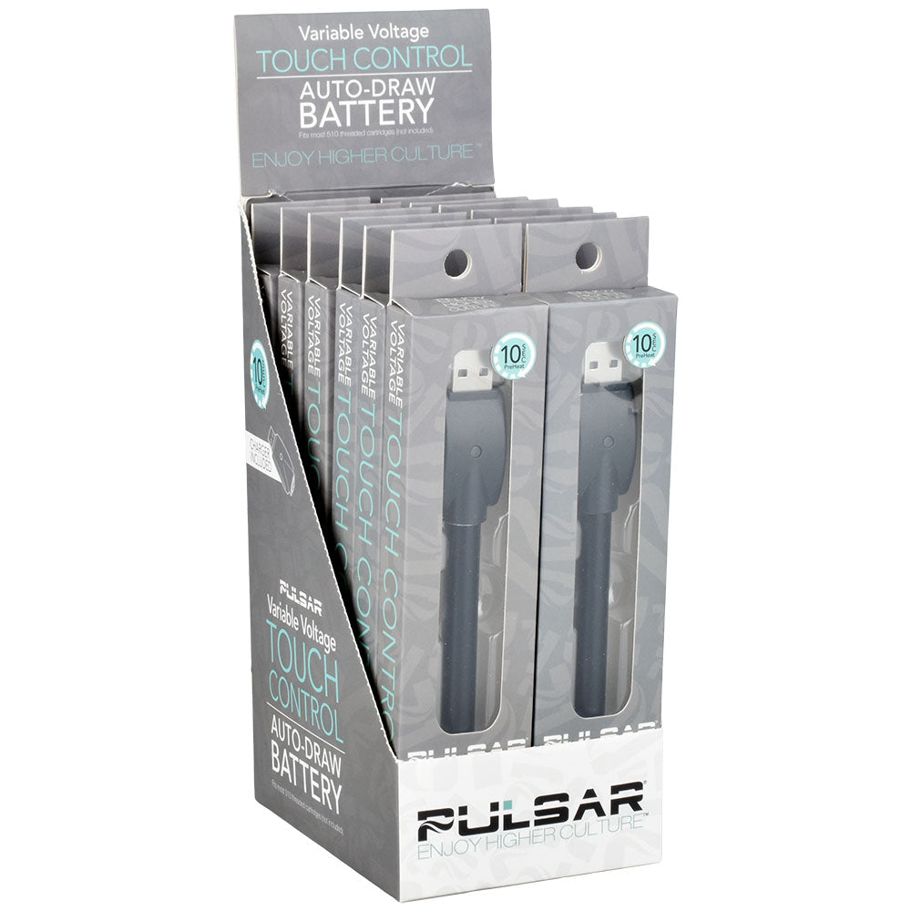 Pulsar VV Auto-Draw 510 Battery & Charger | 280mAh | 12pc Display - Smoke N’ Poke