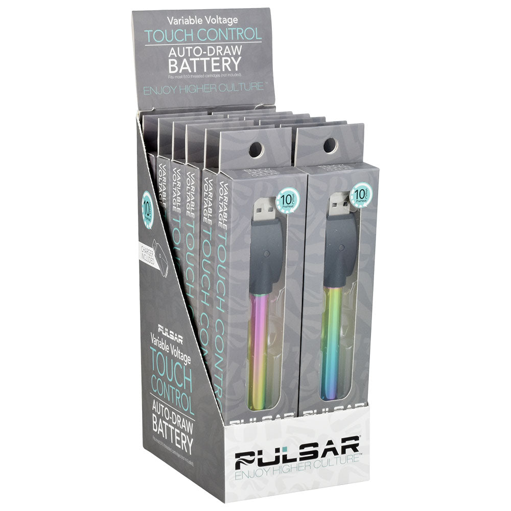 Pulsar VV Auto-Draw 510 Battery & Charger | 280mAh | 12pc Display - Smoke N’ Poke