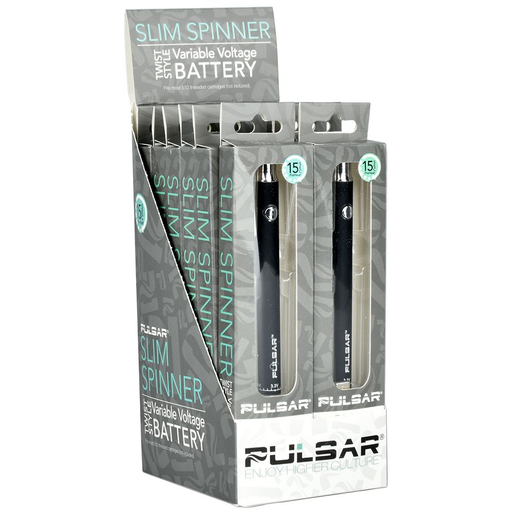 Pulsar Slim Spinner Variable Voltage Twist Style Battery | 400mAh | 12ct Display