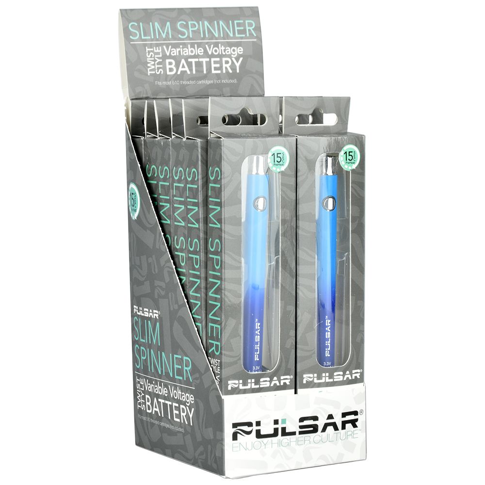 Pulsar Slim Spinner Batería estilo giro de voltaje variable | 400mAh | Pantalla de 12 quilates.