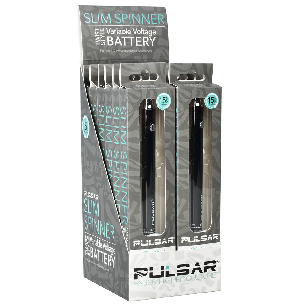 Pulsar Slim Spinner Variable Voltage Twist Style Battery | 400mAh | 12ct Display