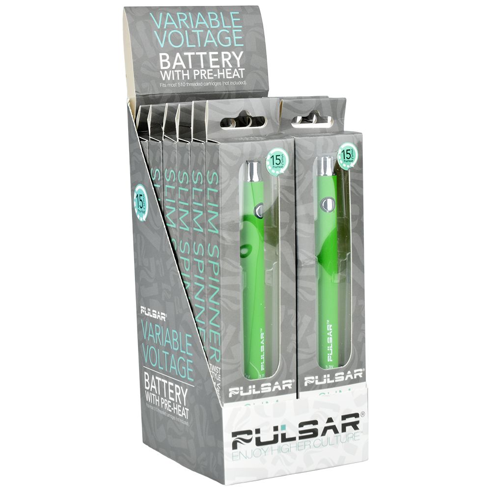 Pulsar Slim Spinner Variable Voltage Twist Style Battery | 400mAh | 12ct Display